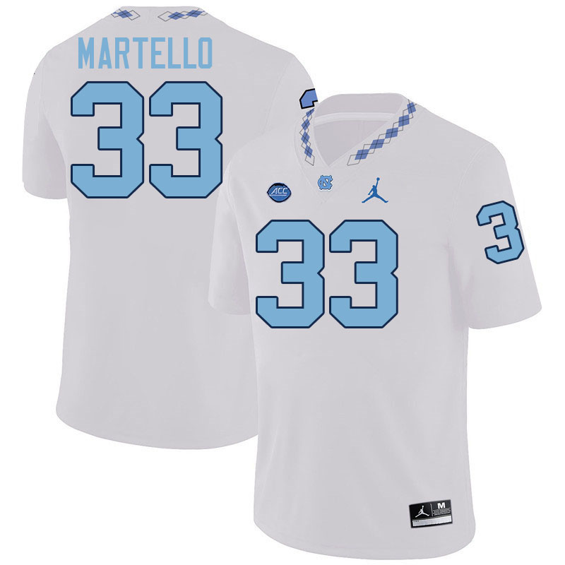 #33 Henry Martello North Carolina Tar Heels College Football Jersey Stitched-White